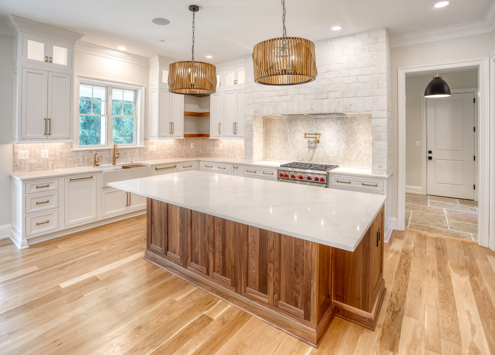 Custom Warm Wood & White Traditional Kitchen