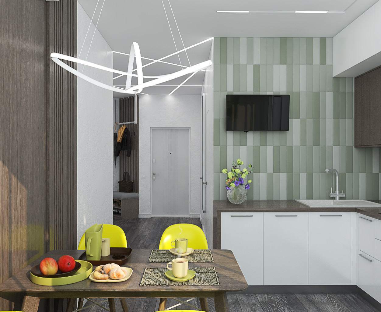 Интерьер двухкомнатной квартиры в ЖК Университетский парк