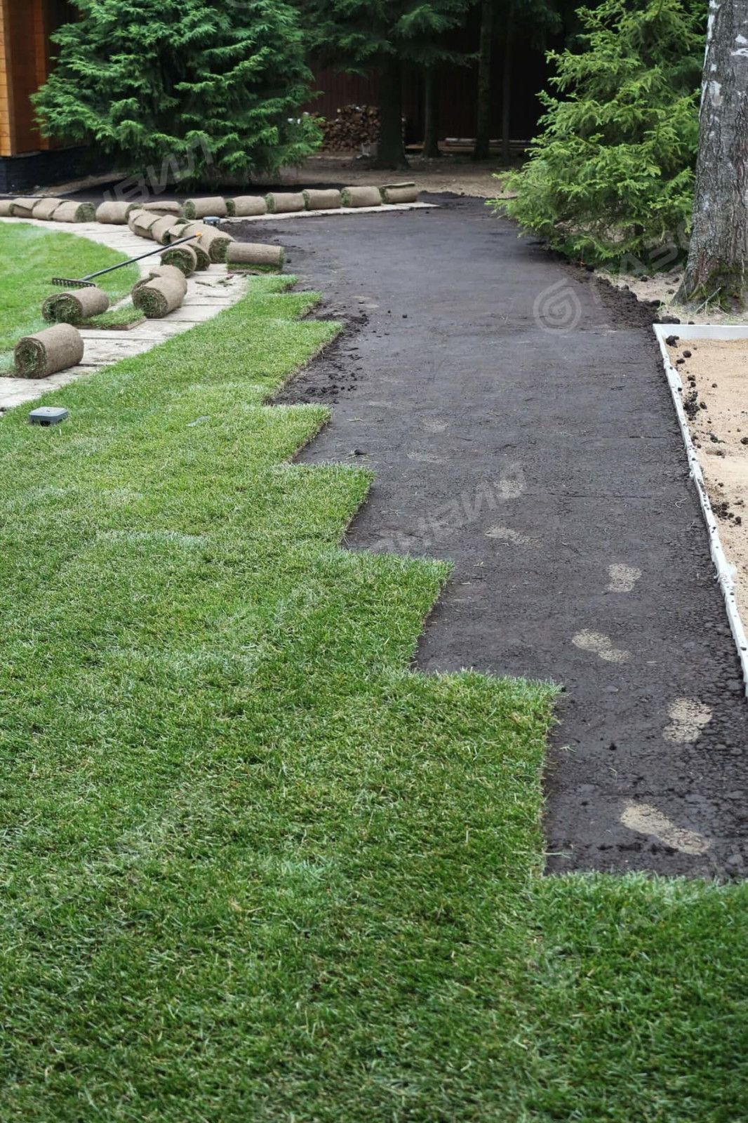 УКЛАДКА РУЛОННОГО ГАЗОНА В СЕРПУХОВЕ
