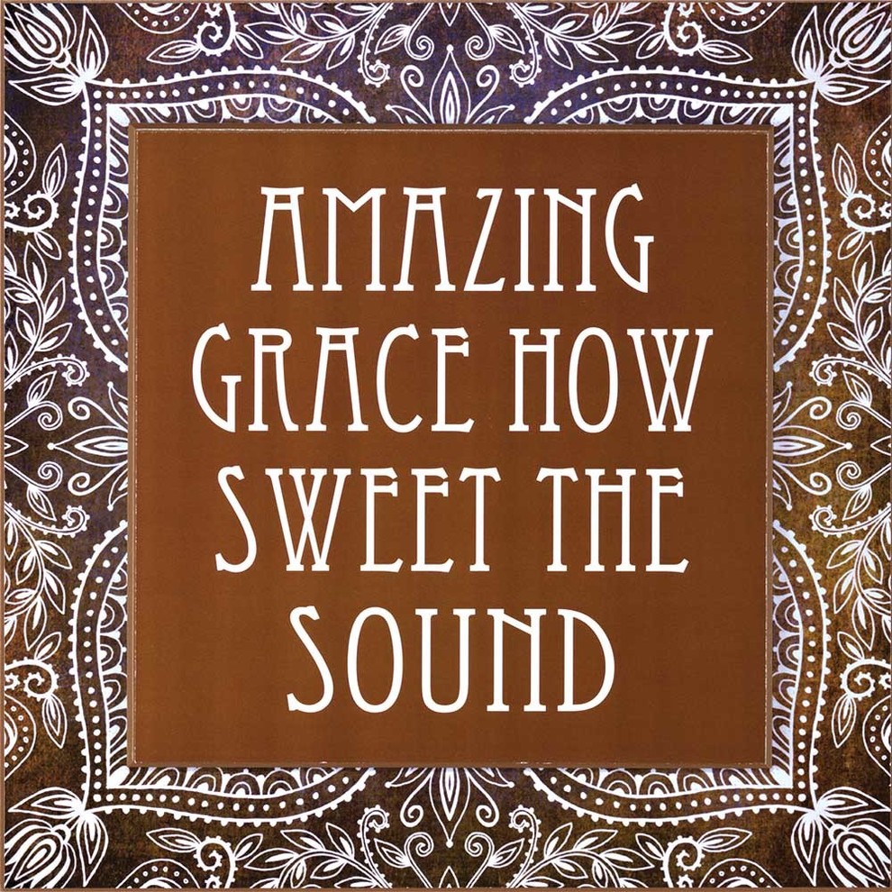 Wall Plaque Amazing Grace Mediterranean Novelty Signs by New and