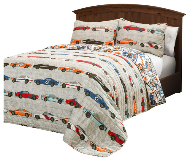 2pc Kids Comforter Quilt Bedspread Set Throw Blanket for Girls Elephant Coverlet 