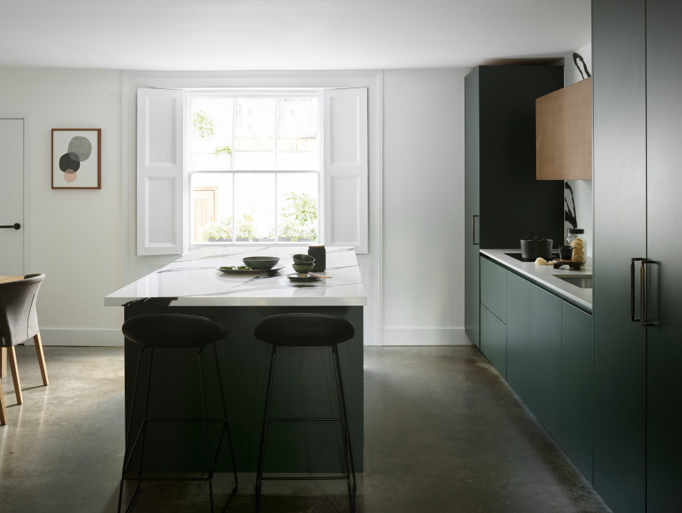 Design ideas for a contemporary kitchen in London.