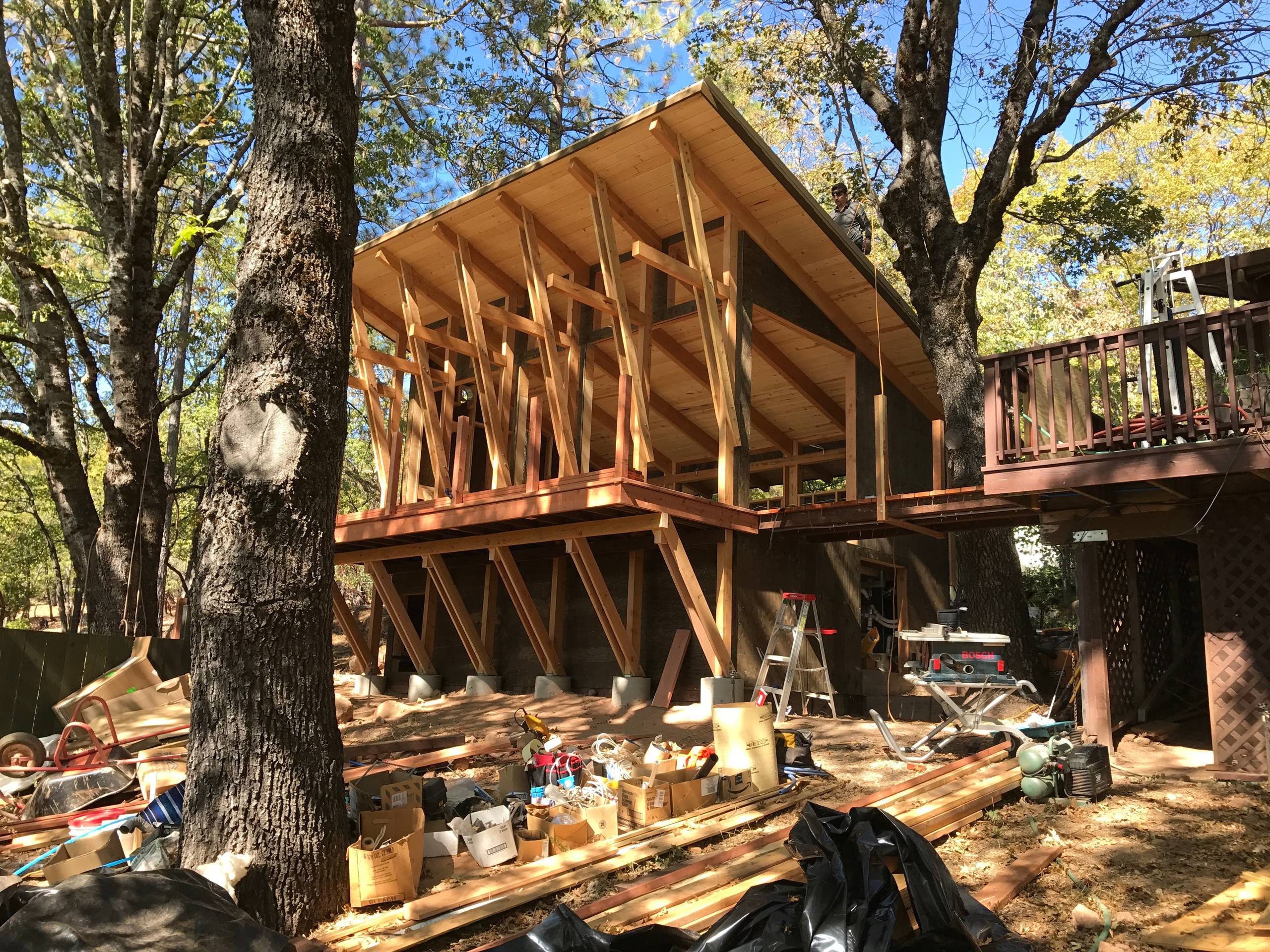 Cobb Mountain Pool House - construction photo