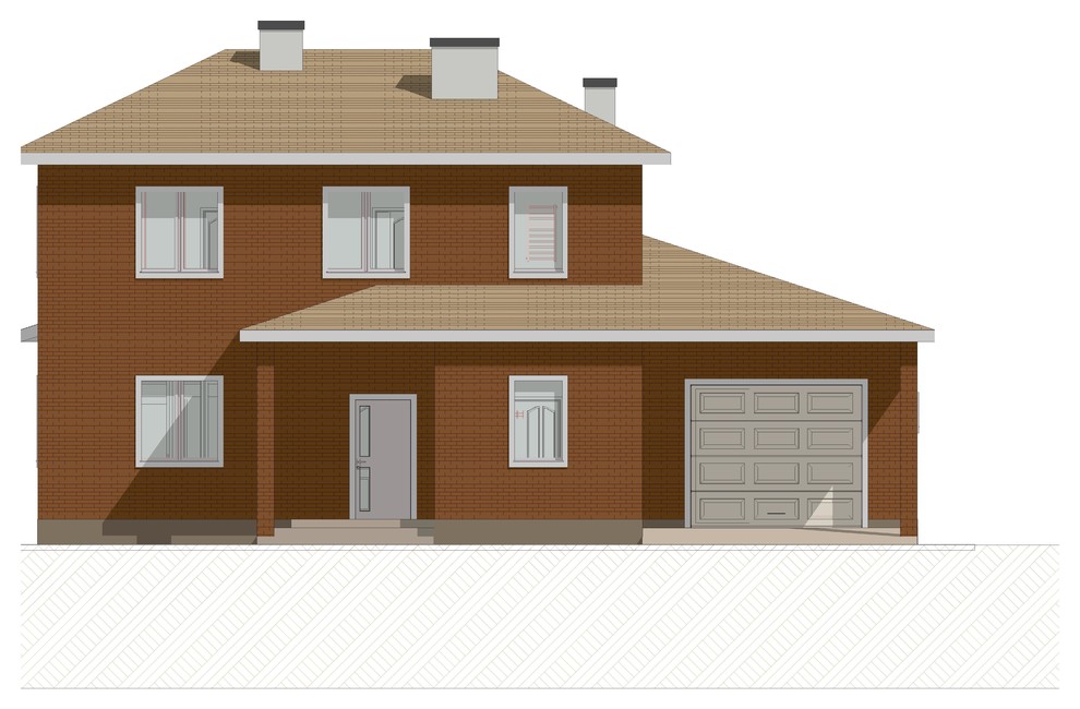 Разработка концепции 2-х этажного коттеджа площадью 200м2
