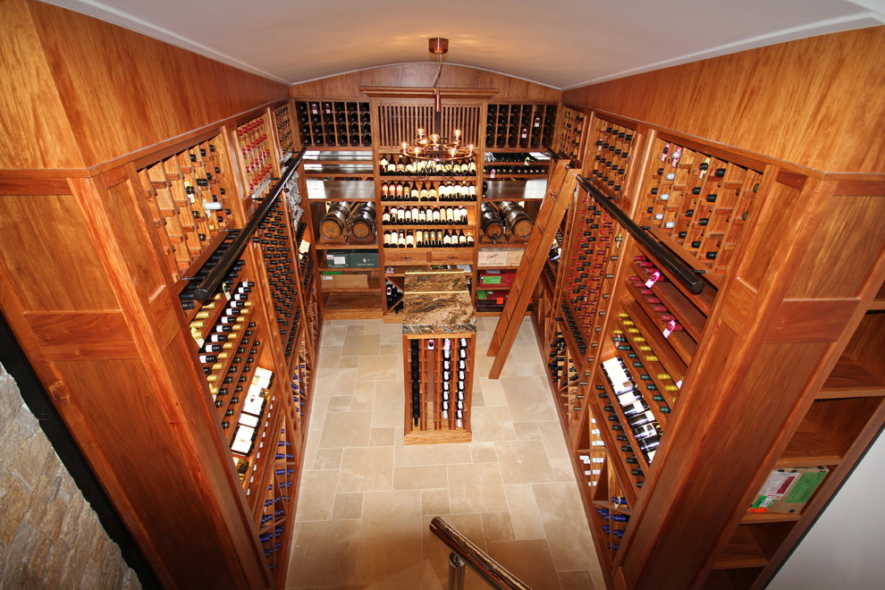 Modern wine cellar in Brisbane.
