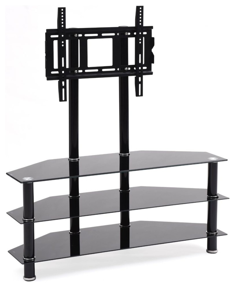 Glass TV Stand With Mount - Contemporary - Entertainment Centers And Tv