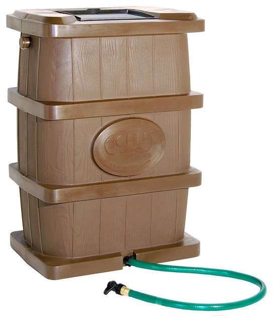 Rain Catcher Wood Grain Contemporary Rain Barrels by Achla Designs