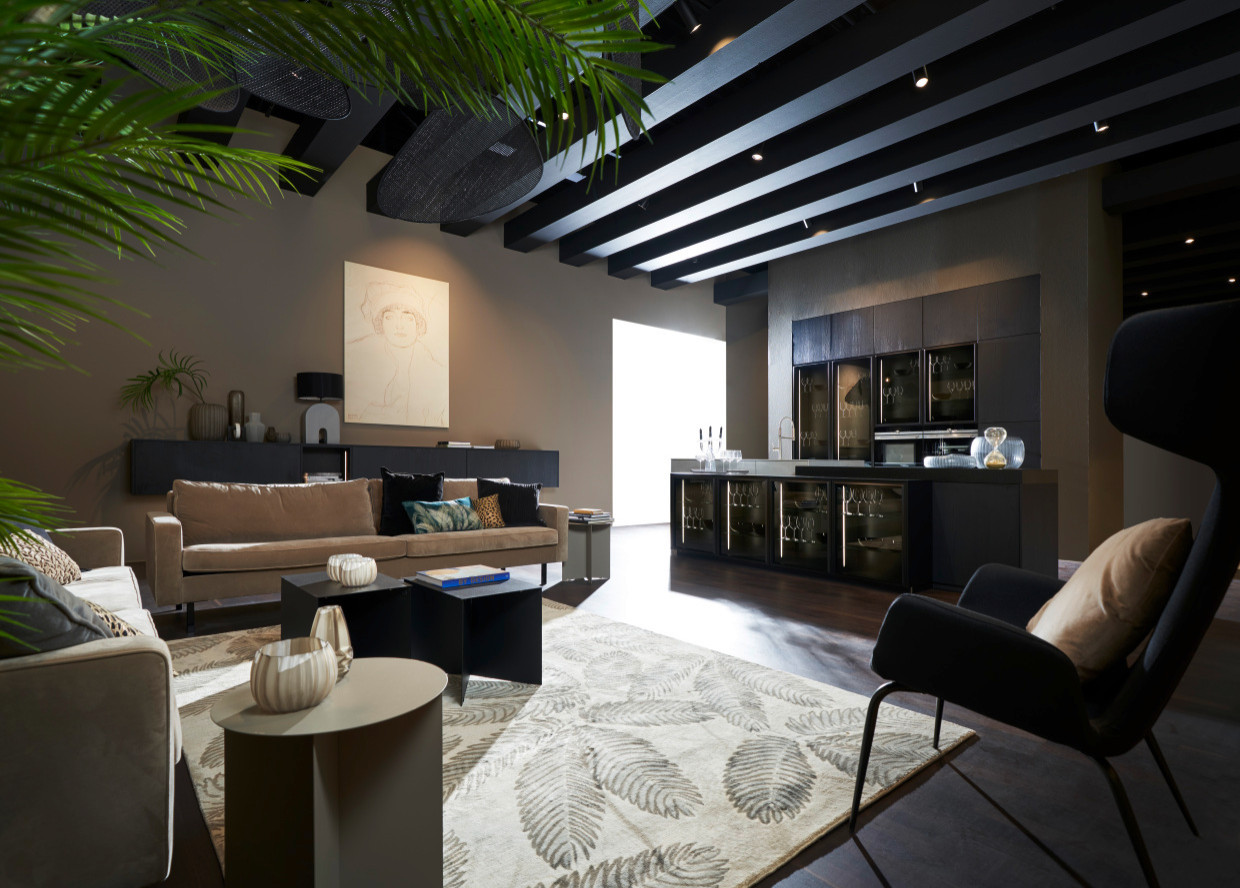 Manhattan Eiche Nero / Portland Zement Saphirgrau