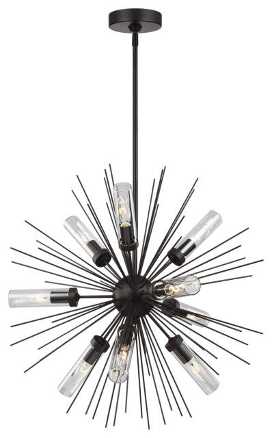 Generation Lighting, OLF3295/9ORB, Small Outdoor Chandelier, Oil Rubbed Bronze