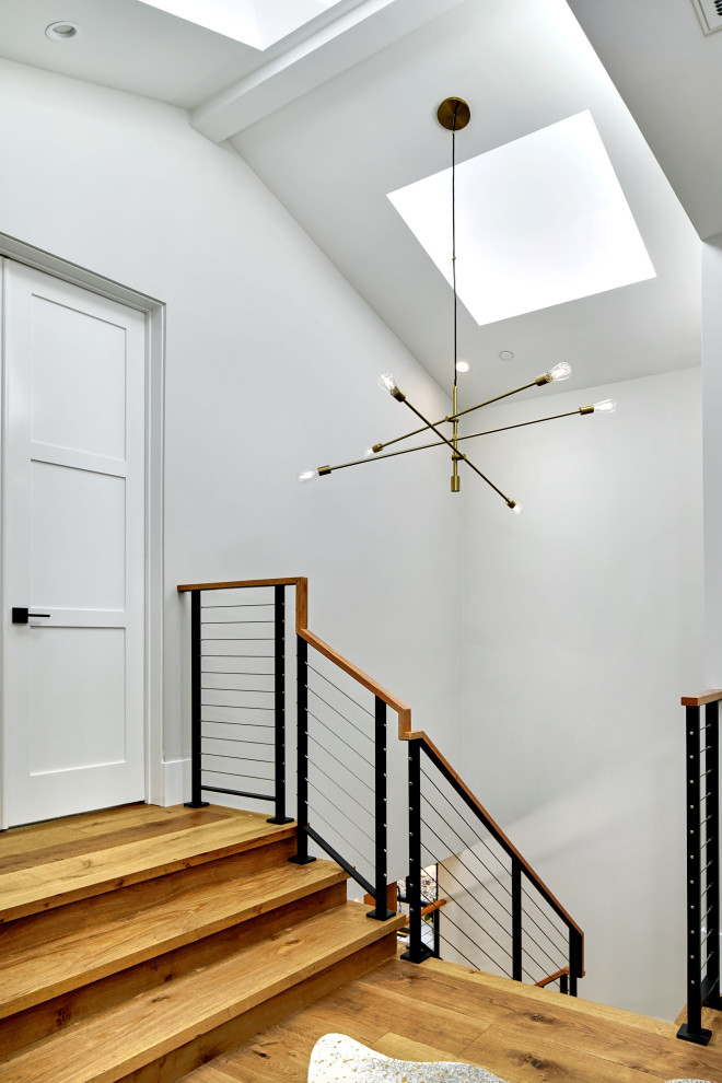 Inspiration for a transitional staircase in San Francisco.