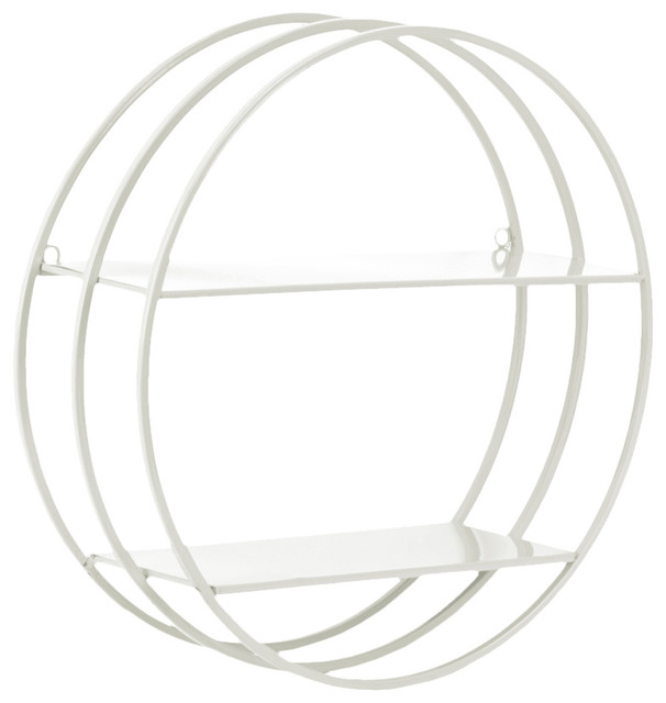 Round Metal Wall Shelf Contemporary Display And Wall Shelves by