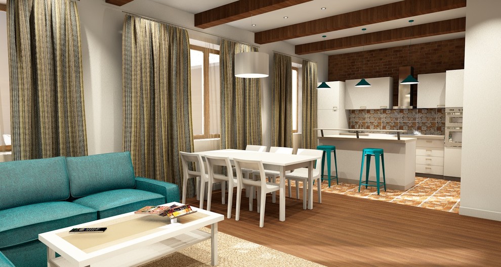 Уютный лофт для молодой семьи.