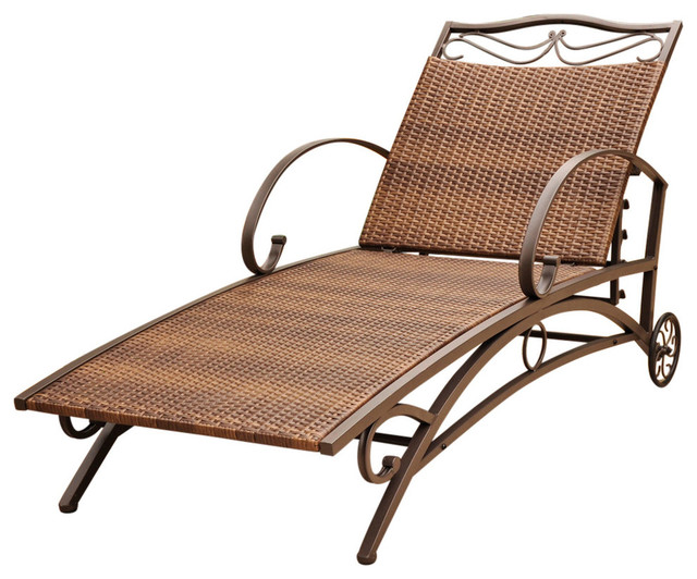 Valencia Resin Wicker/Steel Multi Position Single Chaise Lounge