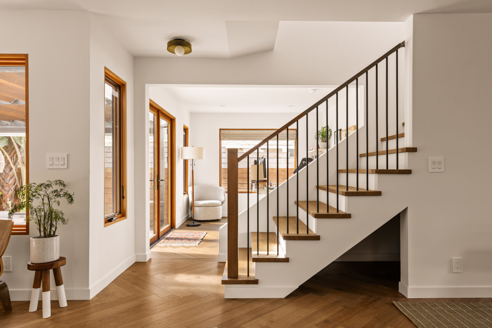 Inspiration for a mid-century modern staircase remodel in Los Angeles