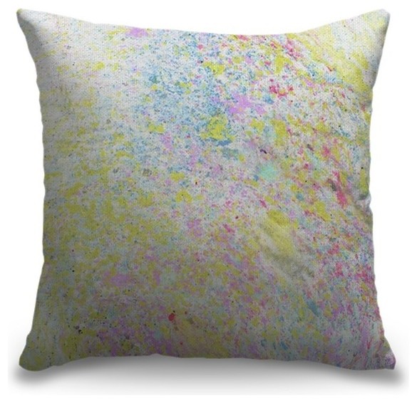"Pastel Parade Marble" Outdoor Pillow 16"x16"