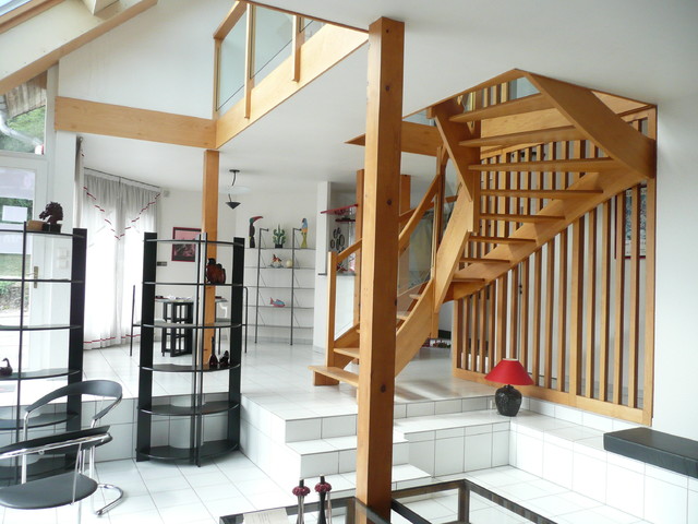 Maions &agrave; structures bois modern-treppen