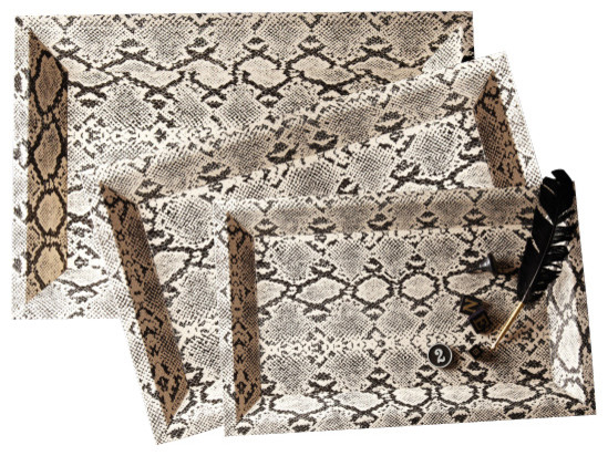 Python Tray, Black and Cream, Small