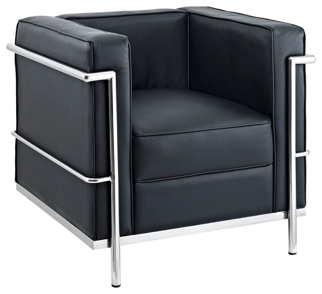 Modern Cube Chair in Black