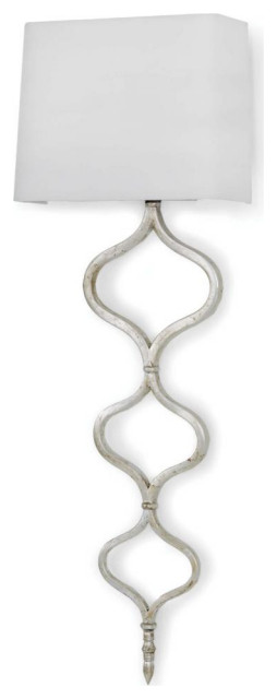 Sinuous Sconce, Silver Leaf
