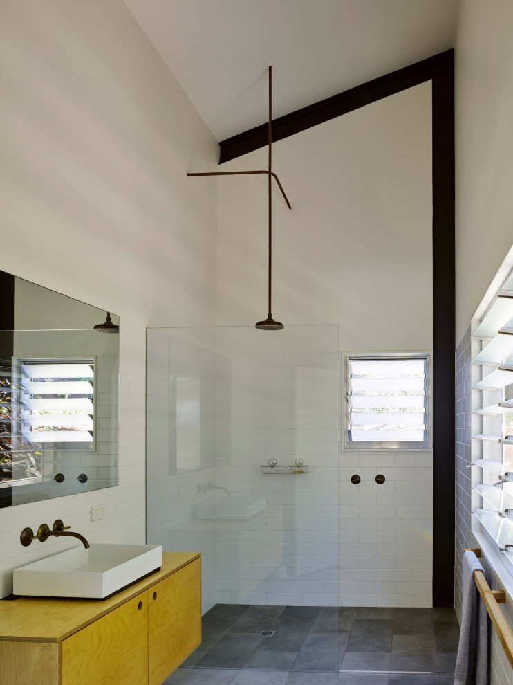 Inspiration for a midcentury bathroom in Other.