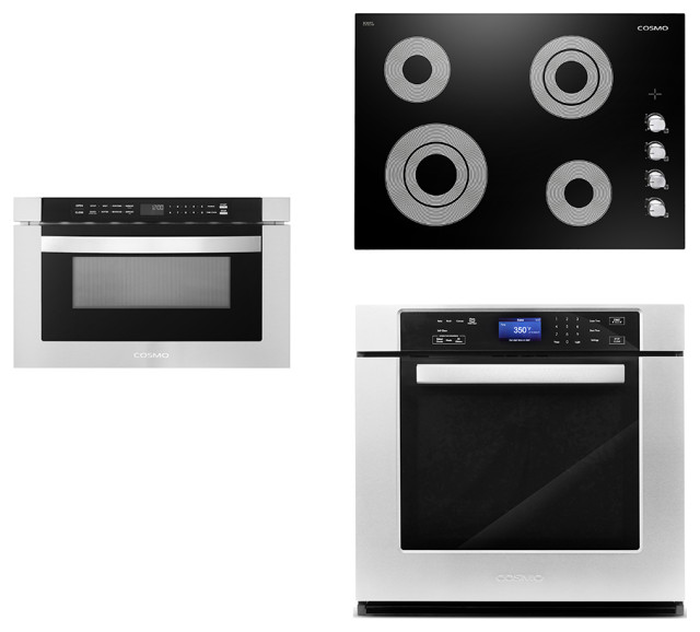 3PC Package, 30" Electric Cooktop 24" Microwave Drawer 30" Electric Wall Oven