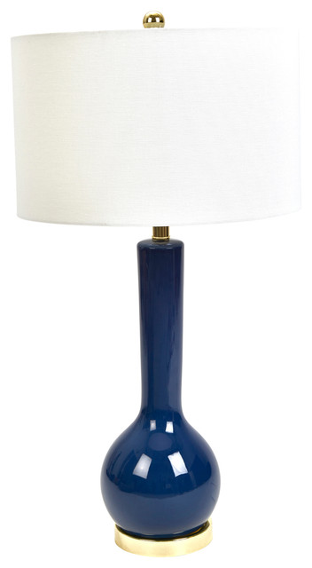 Ceramic Skinny Table Lamp Navy Blue, Navy Blue Bedside Lamps