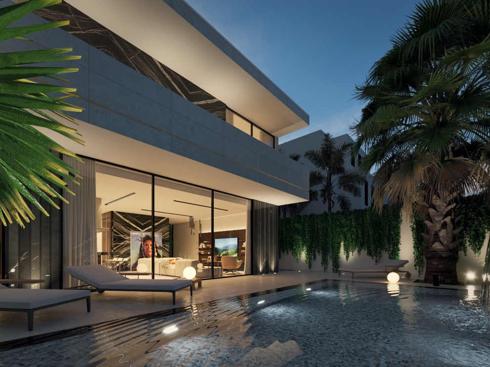 Modern twin villa design Saudi Arabia - Contemporary - Exterior - New ...