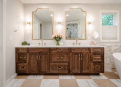 Bathroom of the Week: Marble Shower and a Checkerboard Floor
