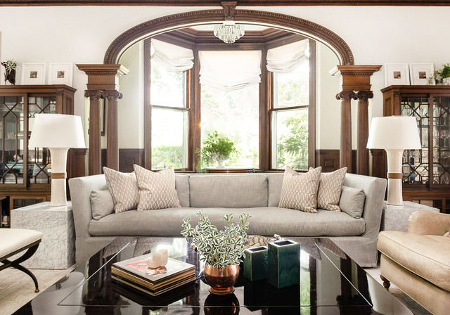 1800 S Federal Revival Traditional Living Room Boston