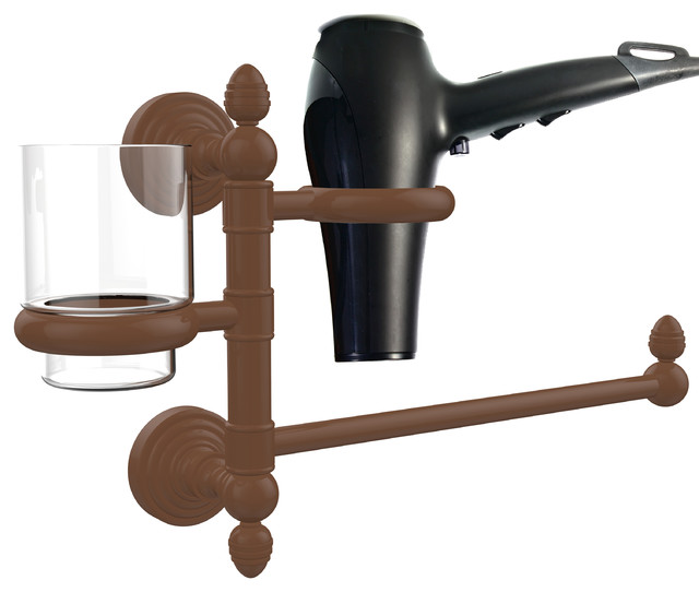 Waverly Place Collection Hair Dryer Holder And Organizer