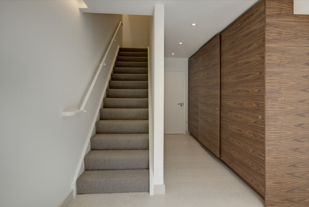 This is an example of a contemporary hallway in Gloucestershire.