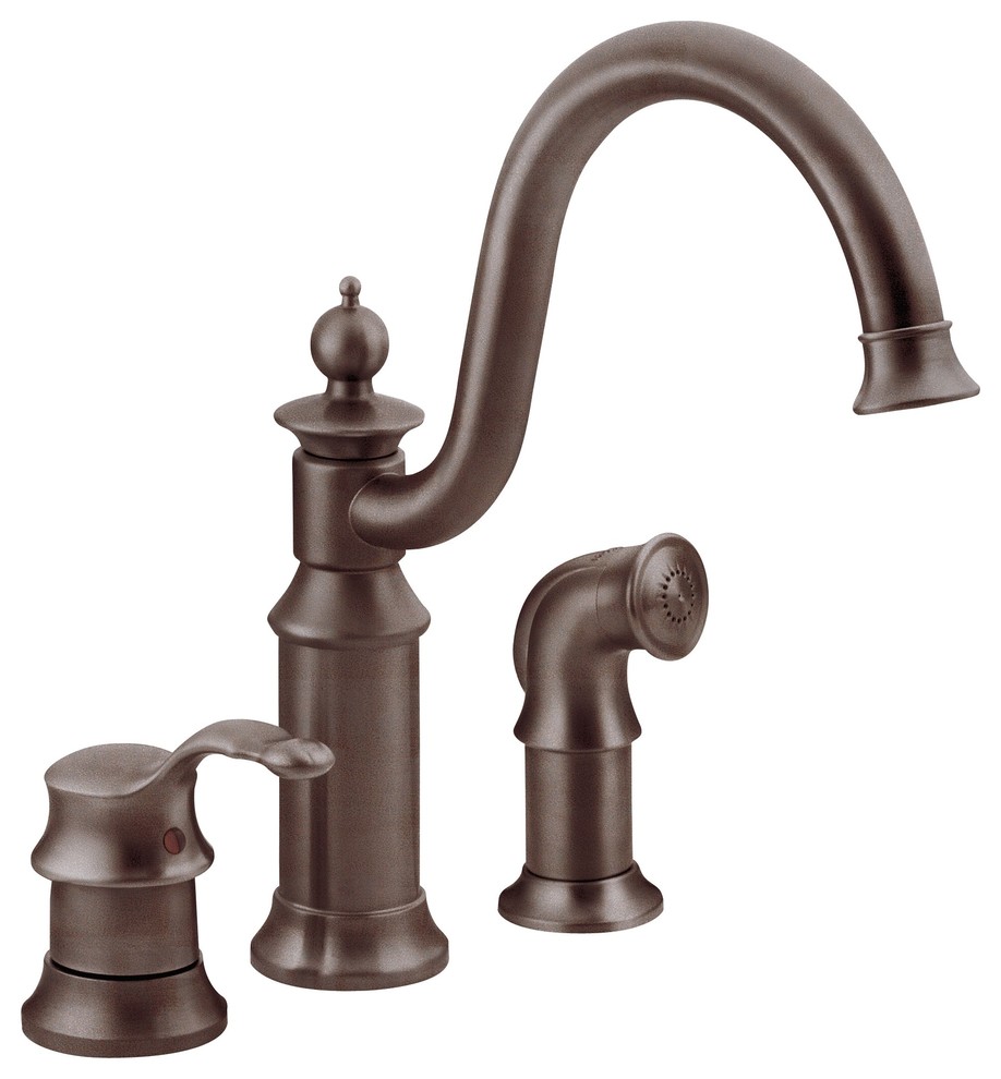 Moen Waterhill 1 Handle High Arc Kitchen Faucet Traditional