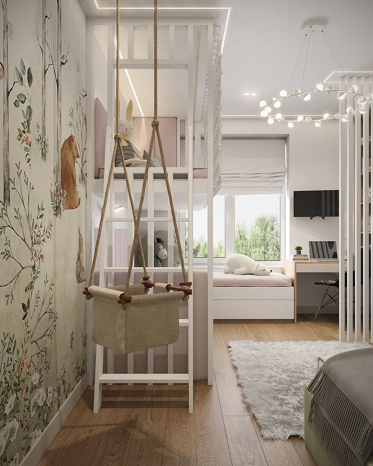 Элегантная современная трехкомнатная квартира