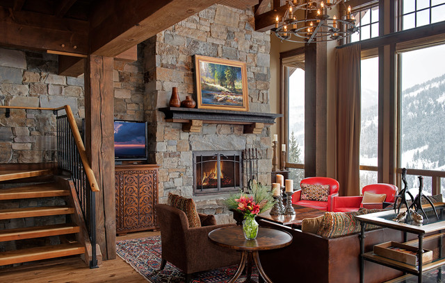 Yellowstone Club - Locati Architects - Rustic - Family Room - Other ...