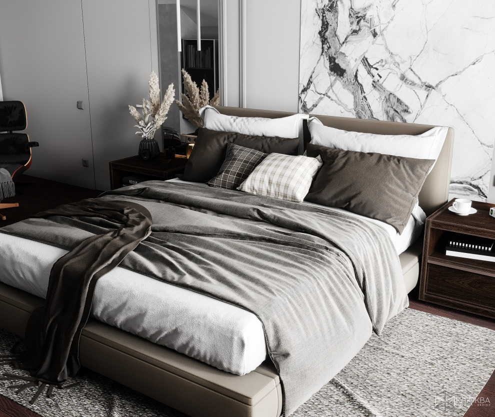 Проект спальни в загородном доме 29 кв.м