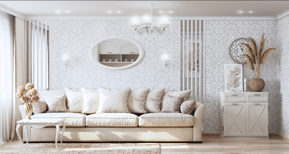 Трехкомнатная квартира в белом цвете