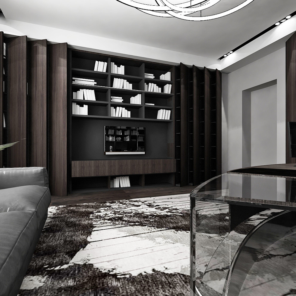 Мужской кабинет в большом загородном доме