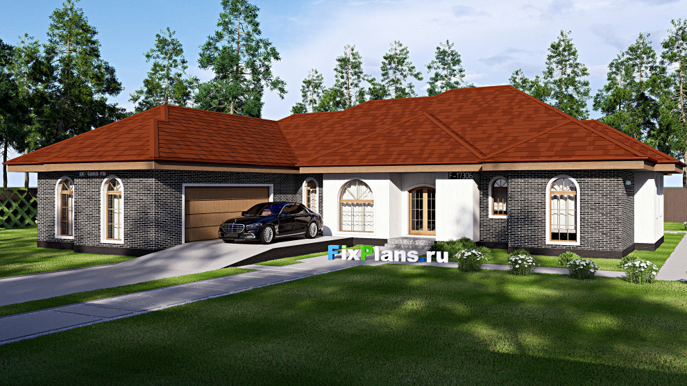 Проект одноэтажного дома 23х22м S261м2 F-17306