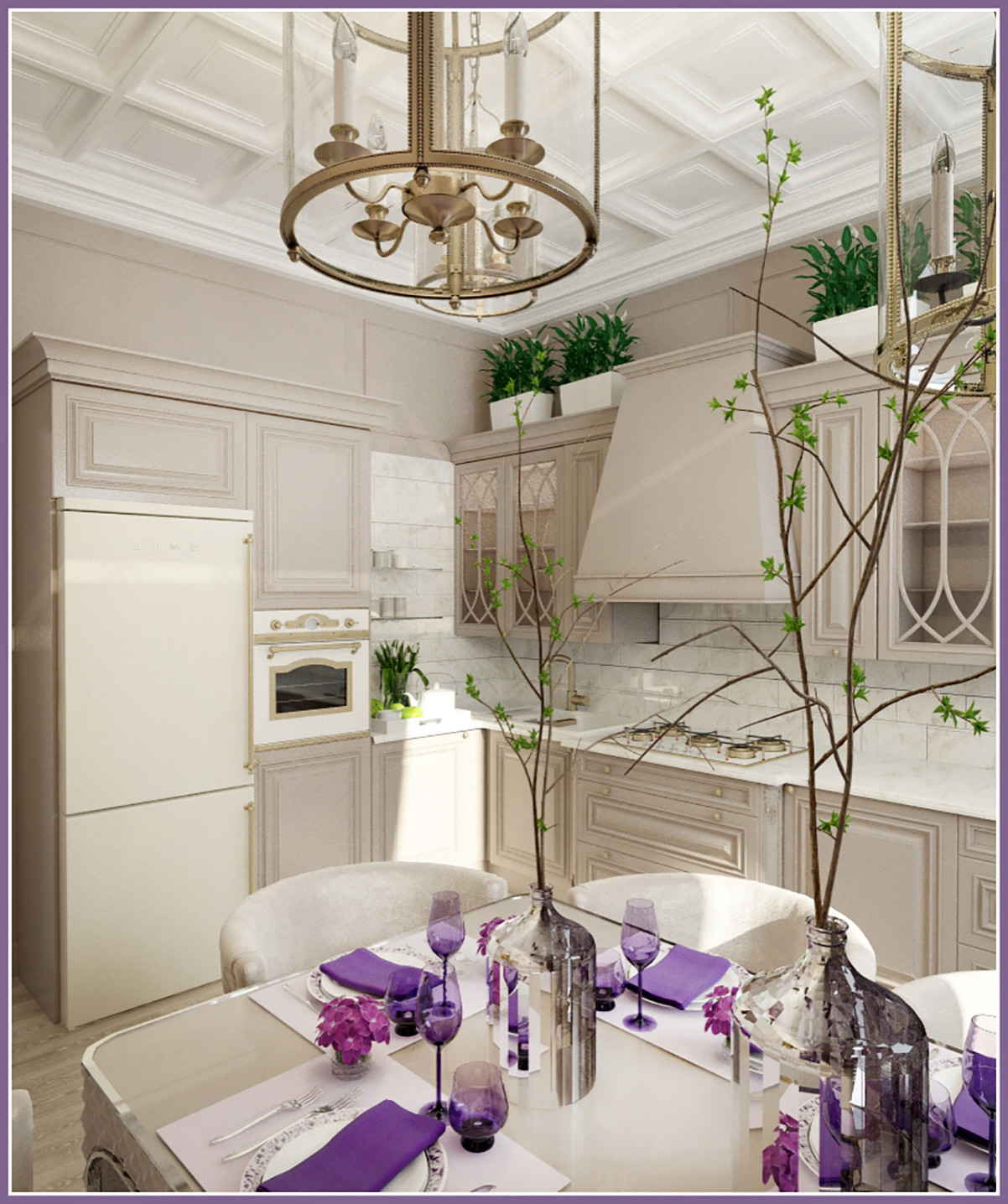 Интерьер кухни-столовой