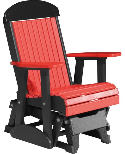 Luxcraft 2' Classic Highback Recycled Plastic Glider Chair