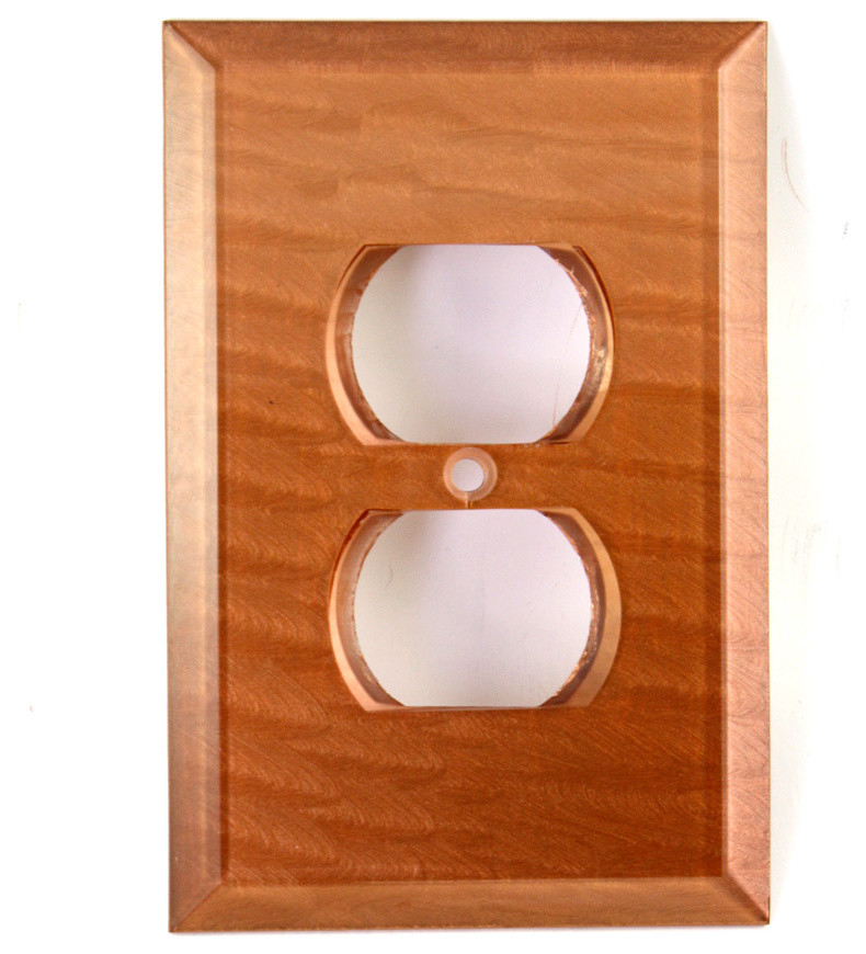 Glass Single Duplex Outlet Cover Contemporary Switch Plates And