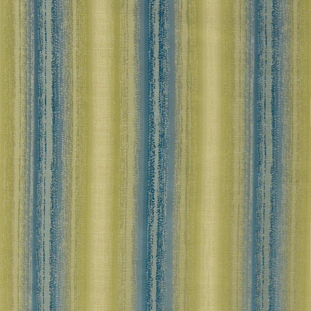 Caribbean Green Stripe Damask Upholstery Fabric Contemporary
