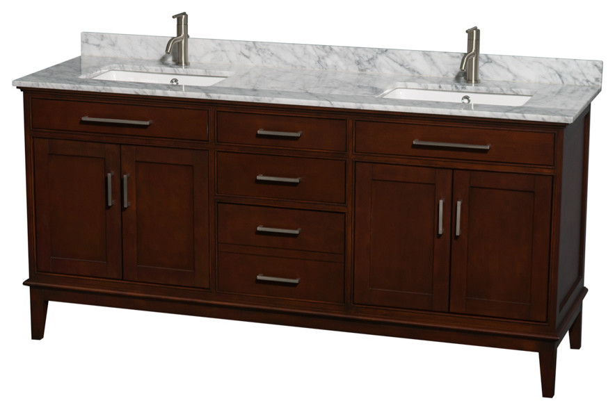 Hatton 72" Double Bathroom Vanity Transitional Bathroom Vanities