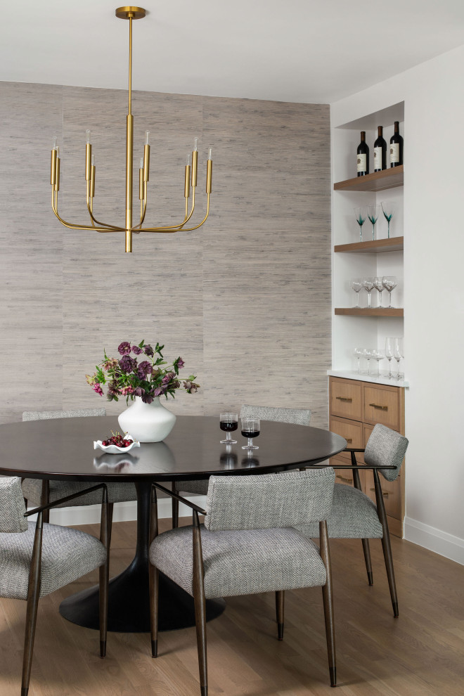 Inspiration for a transitional dining room remodel in Austin