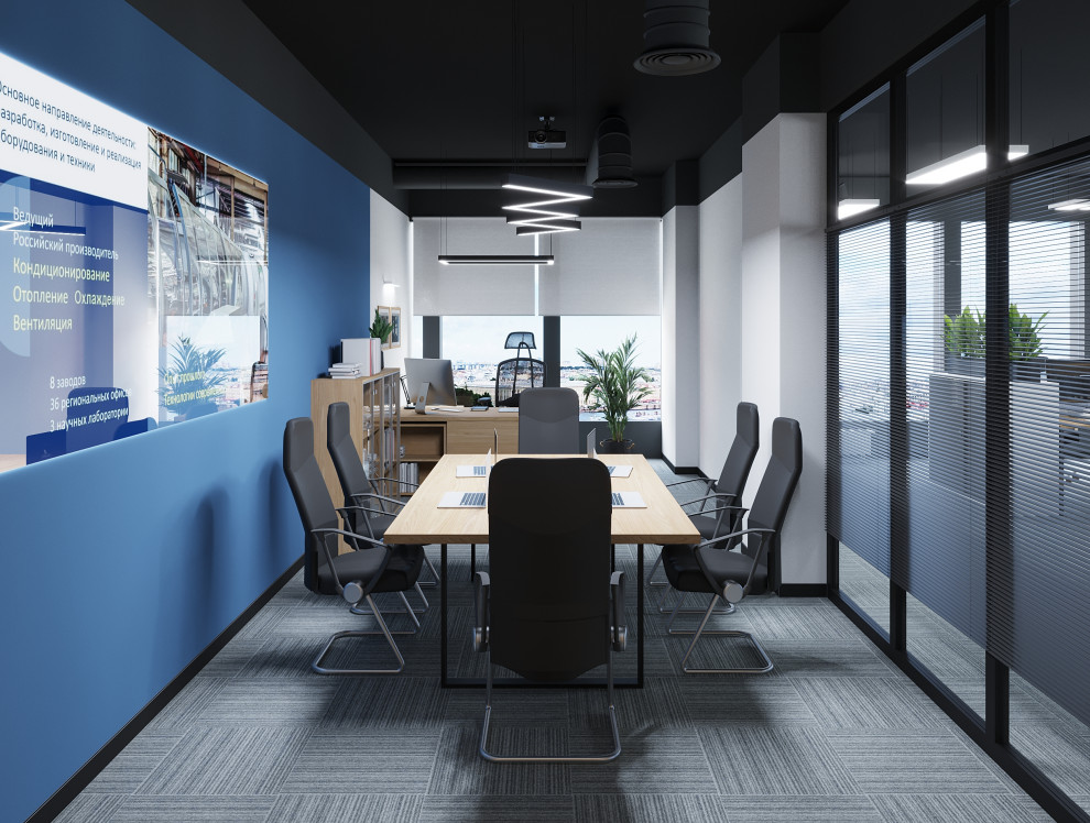 Интерьер офиса компании "ВЕЗА" в бизнес-центре Neboplaza в г. Екатеринбурге