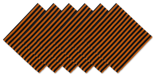 DII Baumwoll-Servietten-Set Mit Hexen-Streifen – 6 Stück, 50,8 X 50,8 Cm, Für Halloween-Dekoration