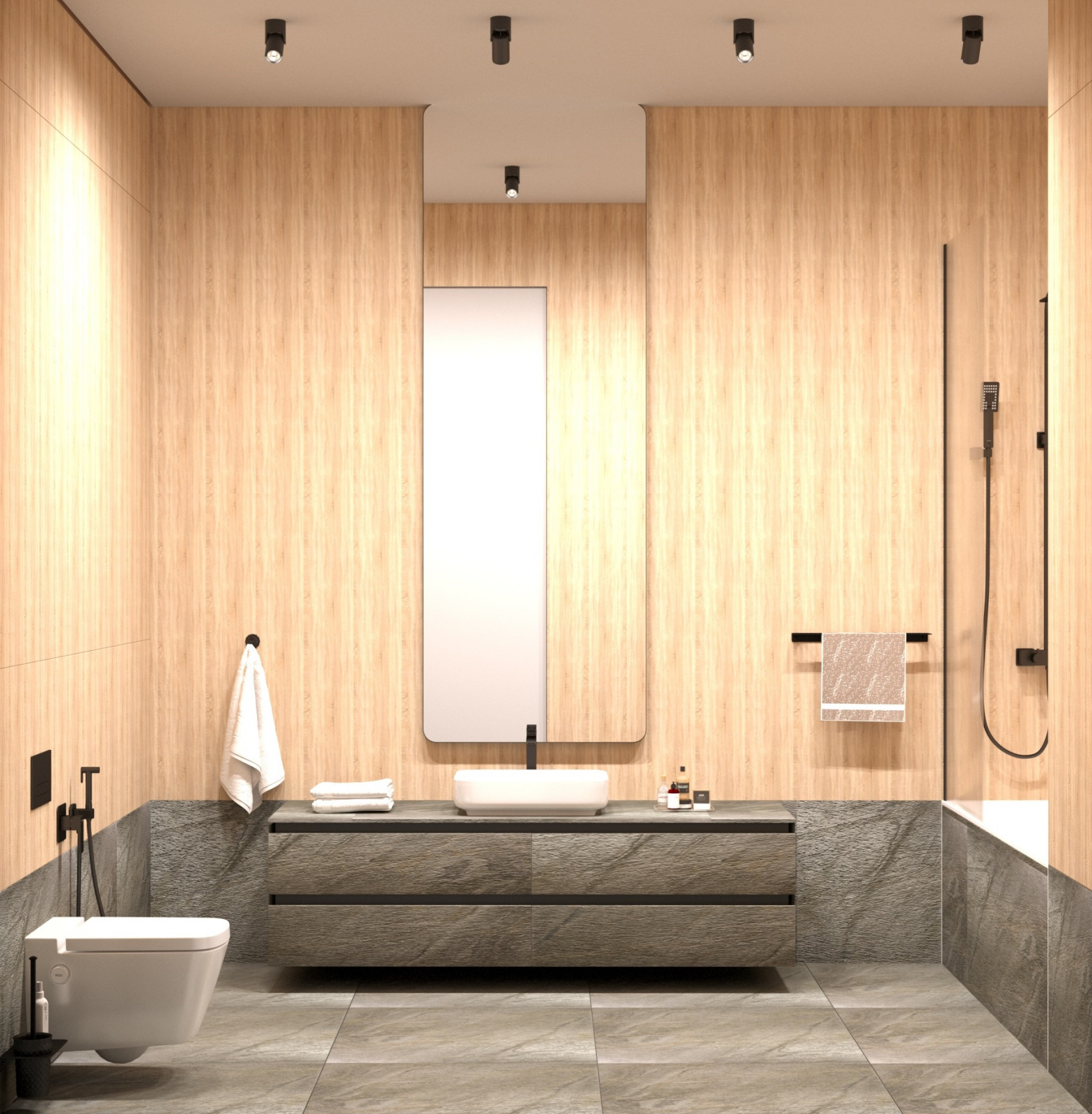 Современный интерьер двухуровневой квартиры