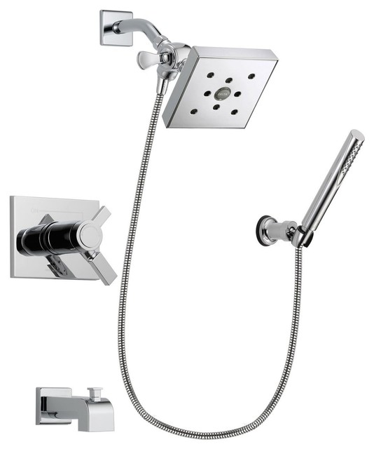 Delta Vero Chrome Tub And Shower Faucet System Package With Hand
