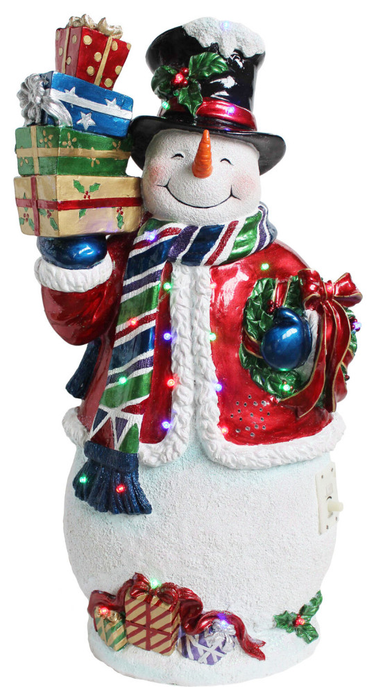 Indoor Covered Outdoor 2 Musical Resin Snowman Led Lights Outdoor Holiday Decorations By Almo Fulfillment Services