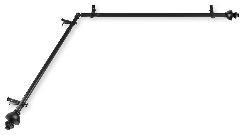 Madalena 13 16 Inch Corner Window Curtain Rod Traditional